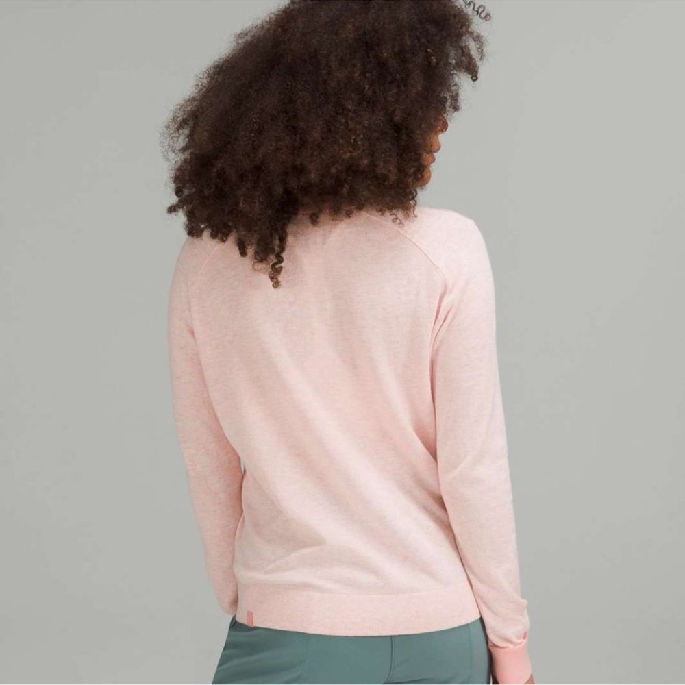 lululemon Silk Blend Crewneck Pink Sweater